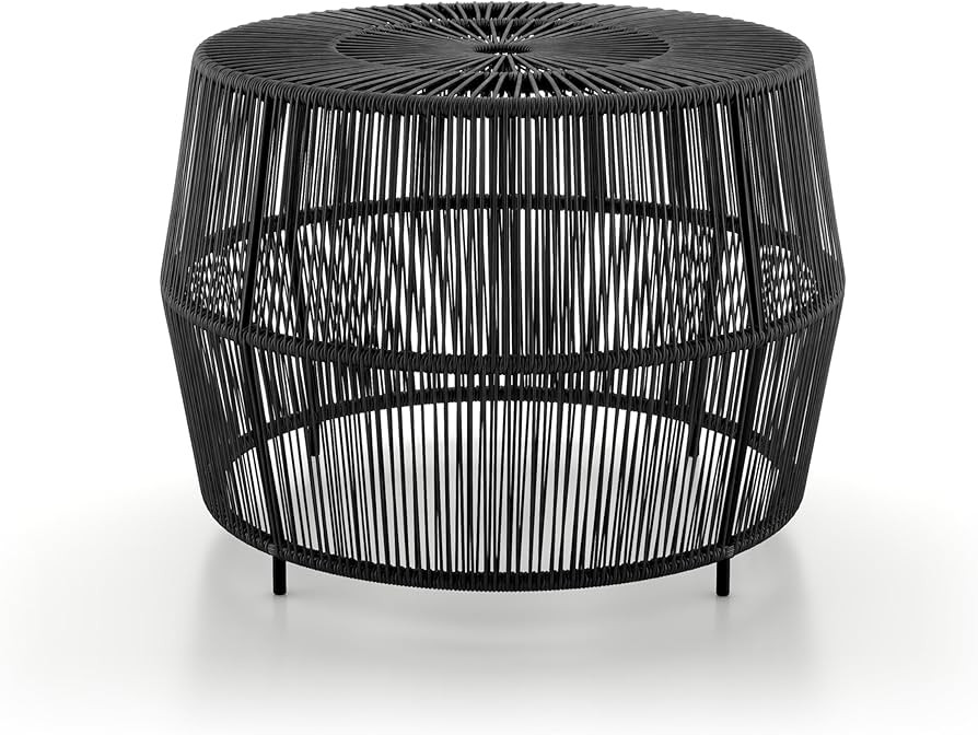 Furniture of America Ysar Boho Rattan Round Coffee Table Outdoor with Metal Frame, All-Weather an... | Amazon (US)
