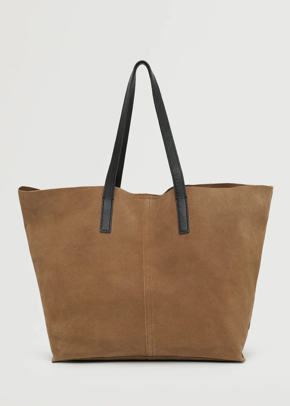 Leather shopper bag | MANGO (UK)