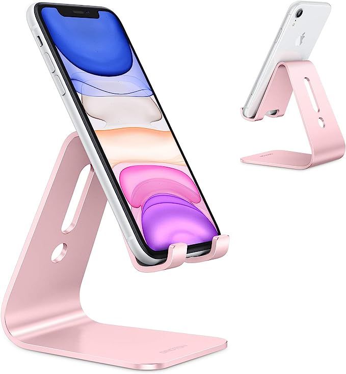 Upgraded Aluminum Cell Phone Stand, OMOTON C1 Durable Cellphone Dock with Protective Pads, Smart ... | Amazon (US)