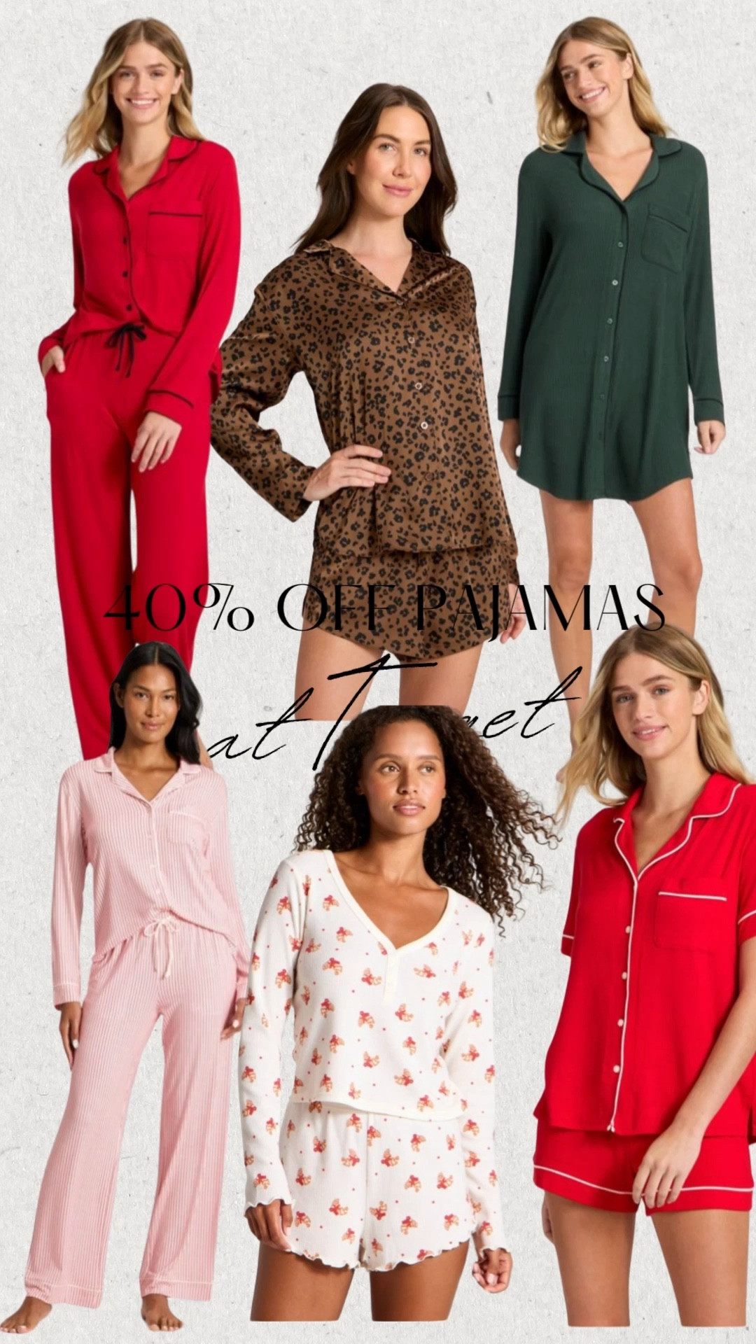 11/6-11/8 

40% off Pajamas @ Target! 🎯 

So many cute styles. The bottom middle set has croissants on it! I love to go a size up in my pjs for a loose cozier fit. Especially in the satin

#LTKSaleAlert #LTKHoliday #LTKStyleTip