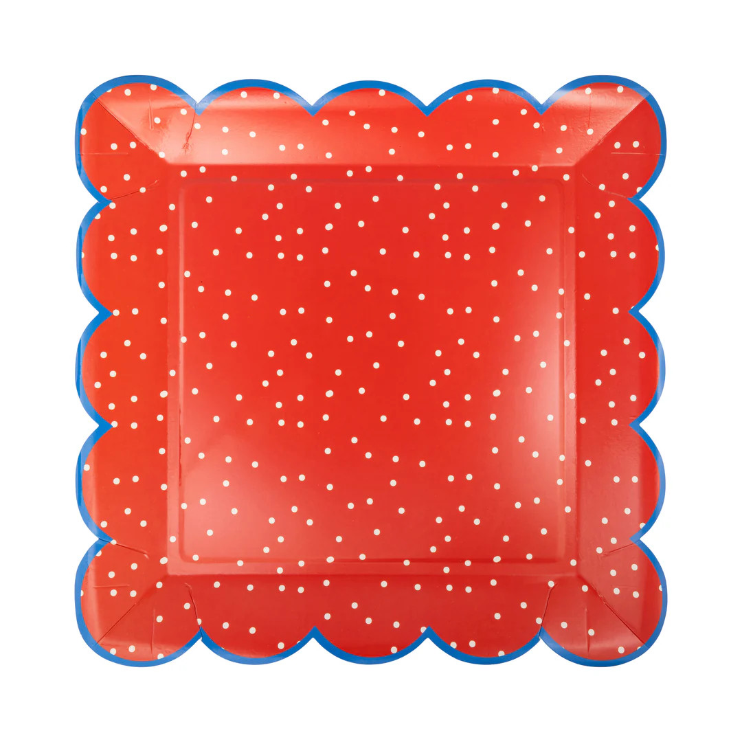 Red Polka Dot 10" Paper Plate | My Mind's Eye