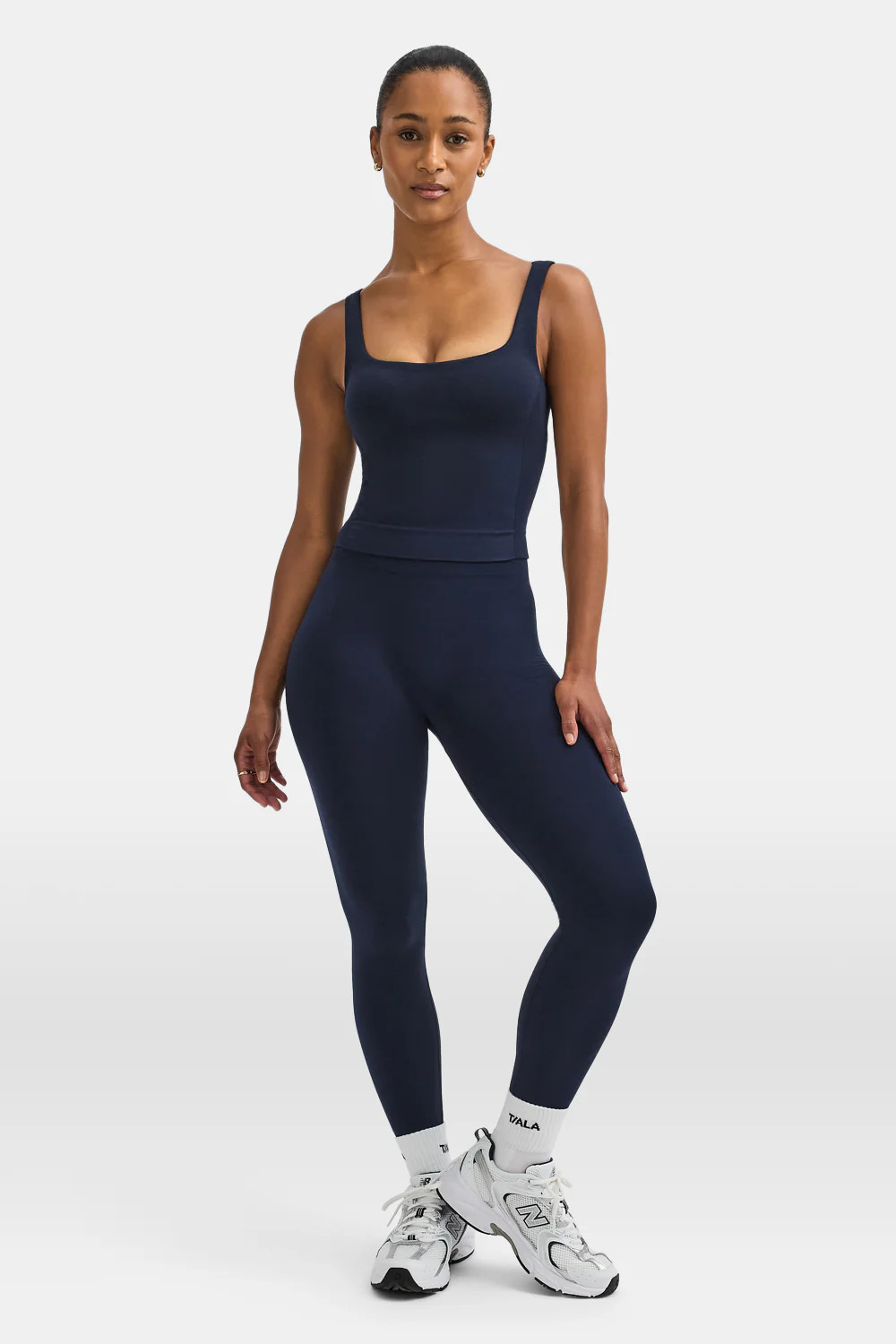 Sculpt Seamless Scrunch Legging - Navy Marl | TALA (UK)