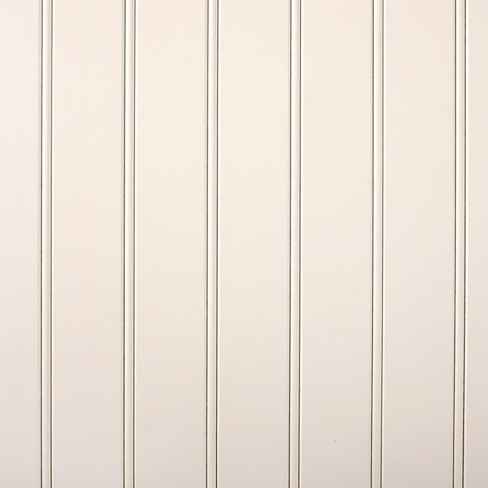 3/16 in x 24 in x 32 in  Primed White MDF Beaded Wainscot Panel (5.3 sq. ft.)-8203494 - The Home ... | The Home Depot