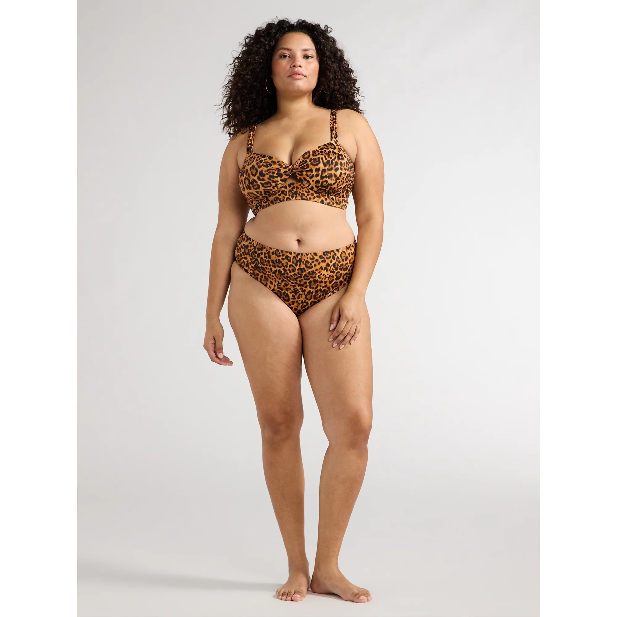 Sofia by Sofia Vergara Women's Twist Longline Bikini Top, Sizes XS-XL - Walmart.com | Walmart (US)