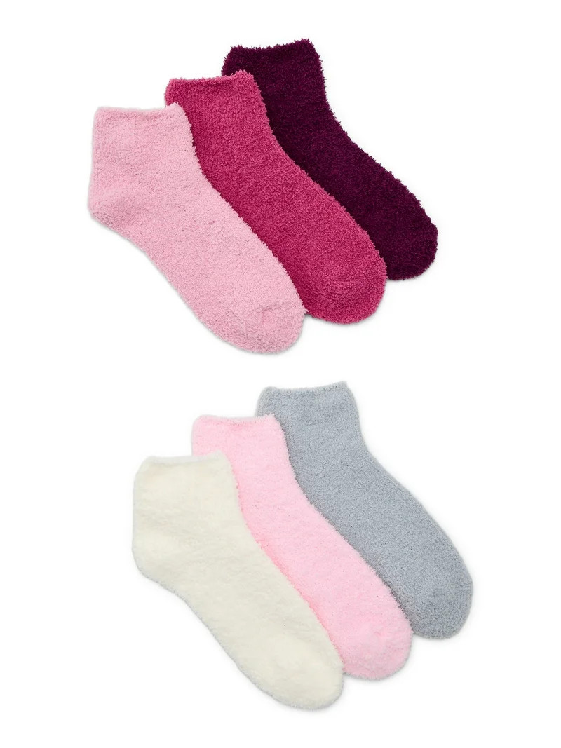 Joyspun Women's Cozy Ankle Socks, 6-Pack, Fits Shoe Sizes 4-10 | Walmart (US)