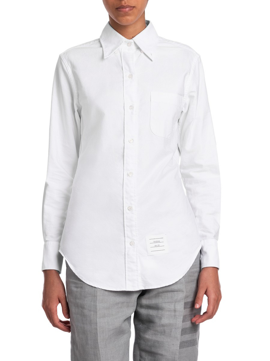 Thom Browne Women's Classic Oxford Button Down Shirt - White - Size 38 (2) | Saks Fifth Avenue OFF 5TH