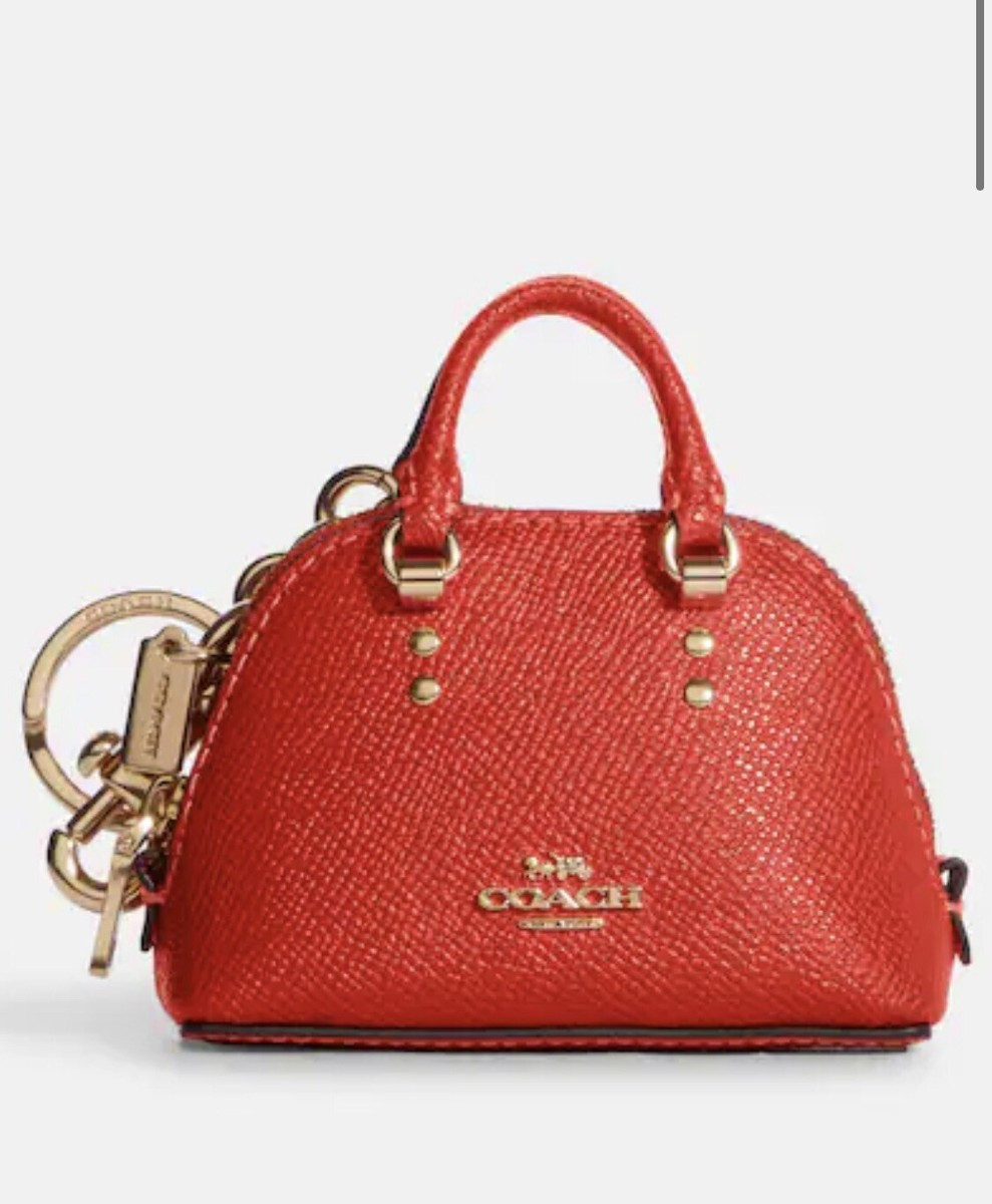 New Coach CA040 Red Mini Katy Satchel Bag Charm Key Chain | eBay US