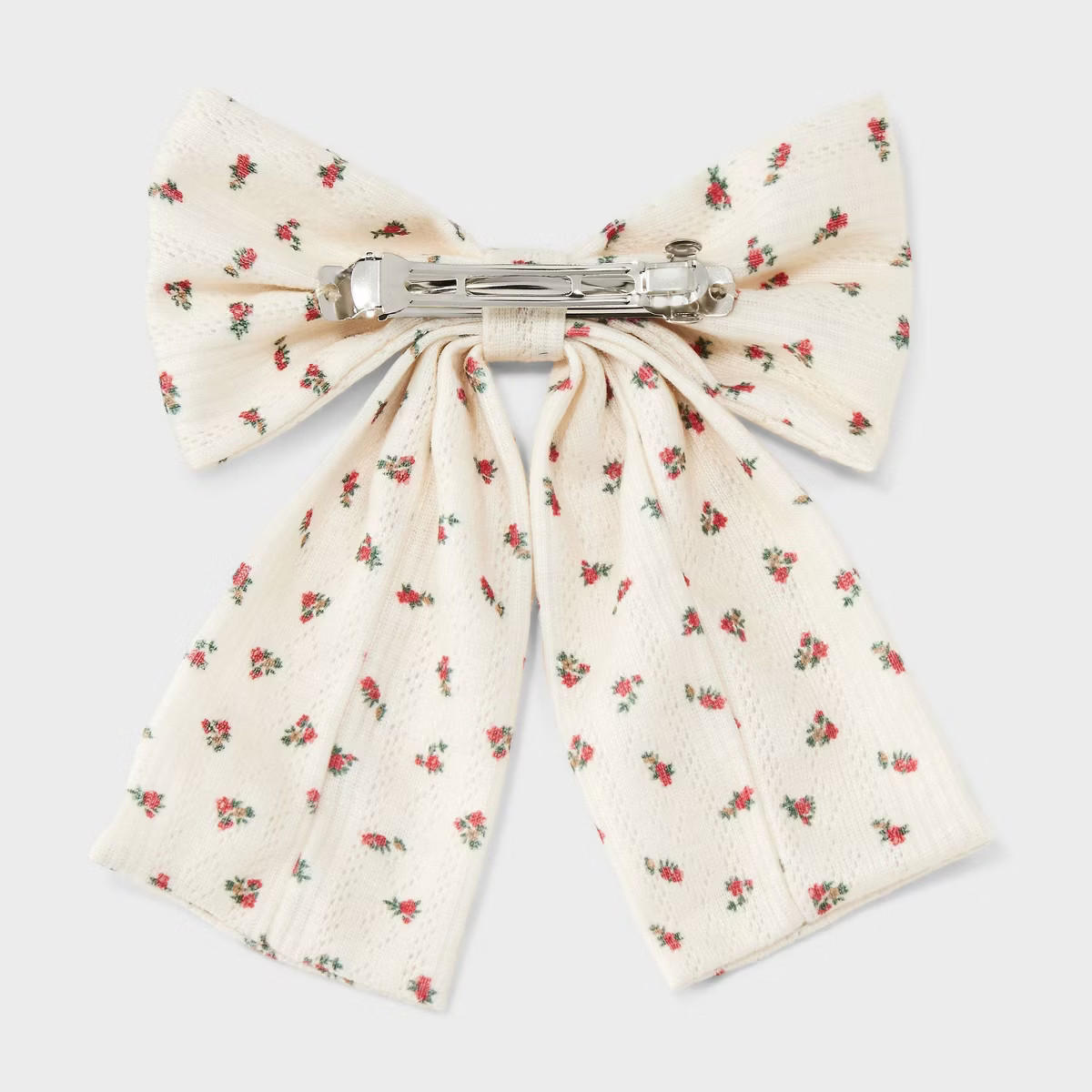 Floral Print Bow Hair Barrette - Wild Fable™ Cream/Floral | Target