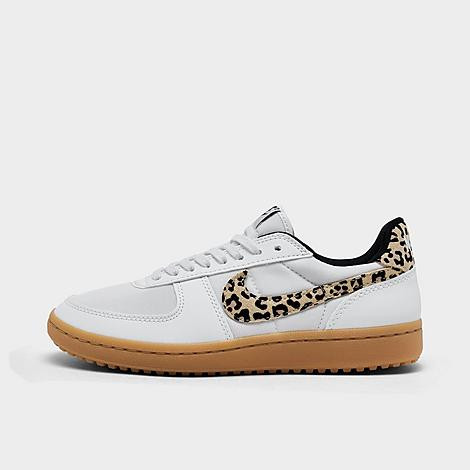 Nike Women's Field General SE Casual Shoes in White/Animal Print/Off White Size 9.5 Leather/Canvas | Finish Line (US)