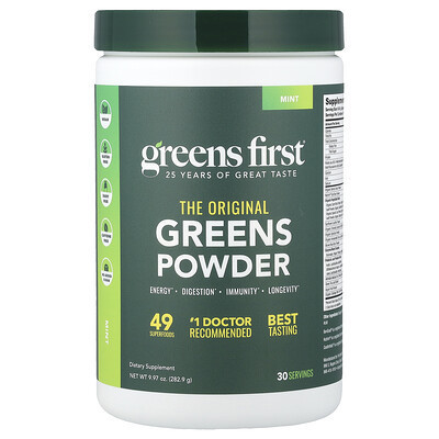 Greens First, Greens Powder, Mint, 9.97 oz (282.9 g) | iHerb