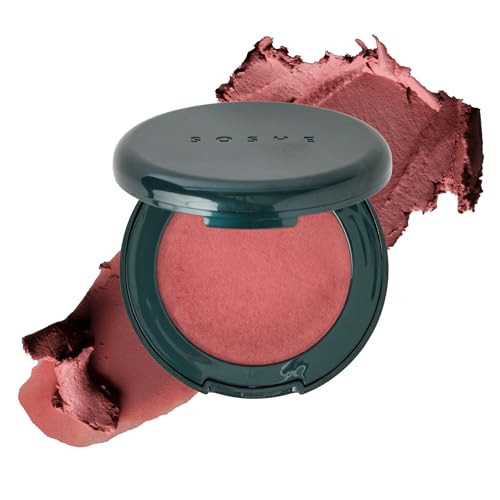 SOSHE Beauty - Blurring Pillow Blush | Featherlight, Cushiony, Cream to Powder Formula | Squalane, Cucumber Seed Extract, Ashwagandha Root | Vegan, Clean, Cruelty-Free (Rosy Rest, Dusty Pink) | Amazon (US)