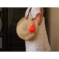 Free Ship Round Straw Bag, Basket Bag, Round Korg Capazo Redondo, Sac Panier Rond Paille, Panier De  | Etsy (US)