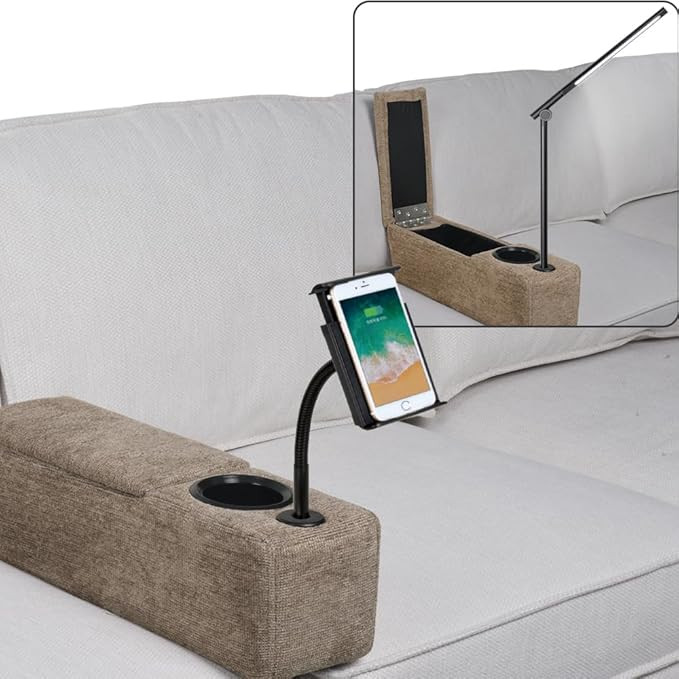 Multifunctional Sofa Armrest, Couch Armrest with Cup Holder, Removable Sofa Caddy with Storage,Eq... | Amazon (US)