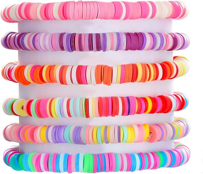 Yowivon Colorful Bracelets Pack Stretch Stackable Beaded Friendship Bracelets Cute Y2K Preppy Jew... | Amazon (US)