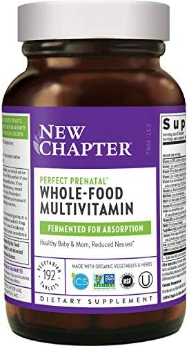 New Chapter Perfect Prenatal Vitamins,192ct, Organic Prenatal Vitamins, Non-GMO Ingredients for H... | Amazon (US)