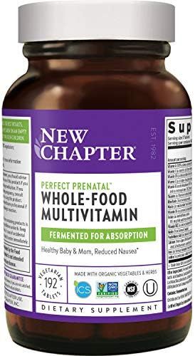 New Chapter Perfect Prenatal Vitamins,192ct, Organic Prenatal Vitamins, Non-GMO Ingredients for H... | Amazon (US)