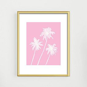 Pink Palm Trees Art | Pottery Barn Teen