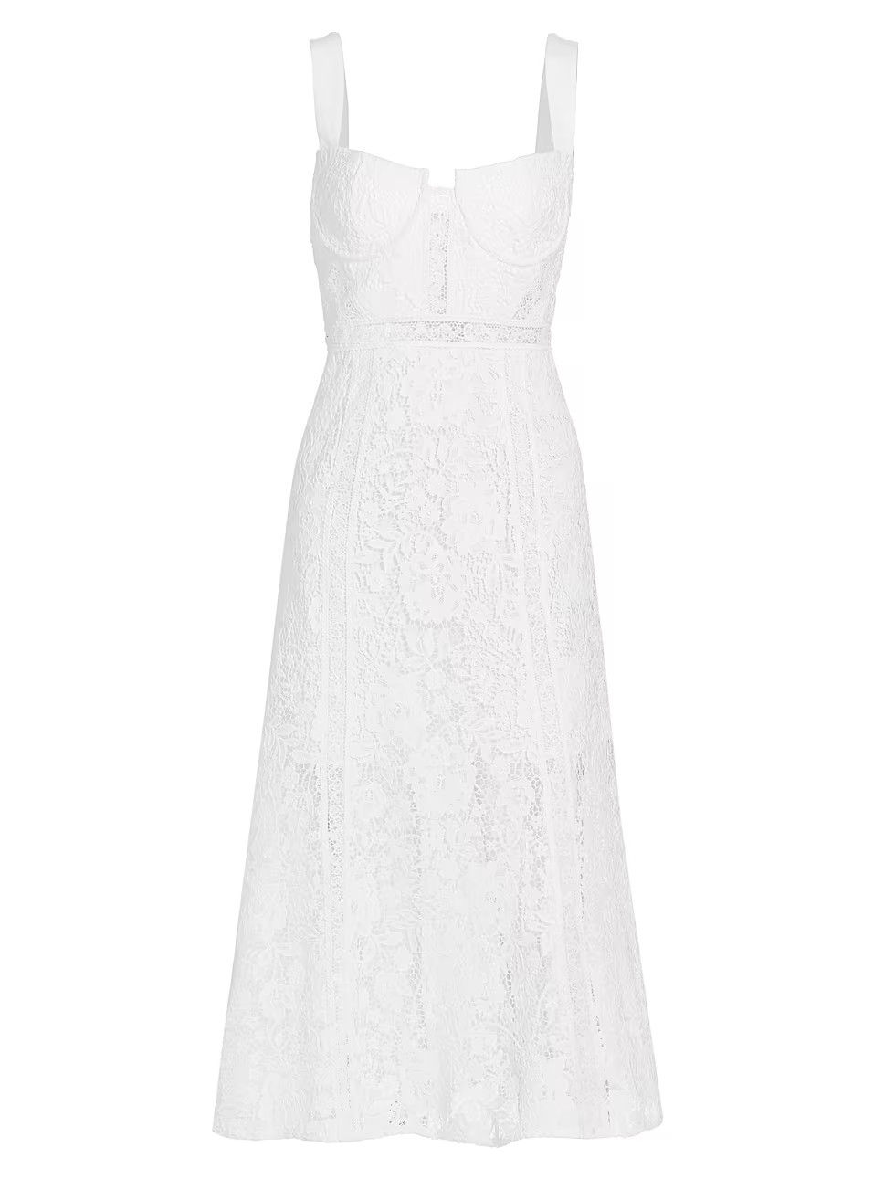 Cord Lace Flared Midi-Dress | Saks Fifth Avenue