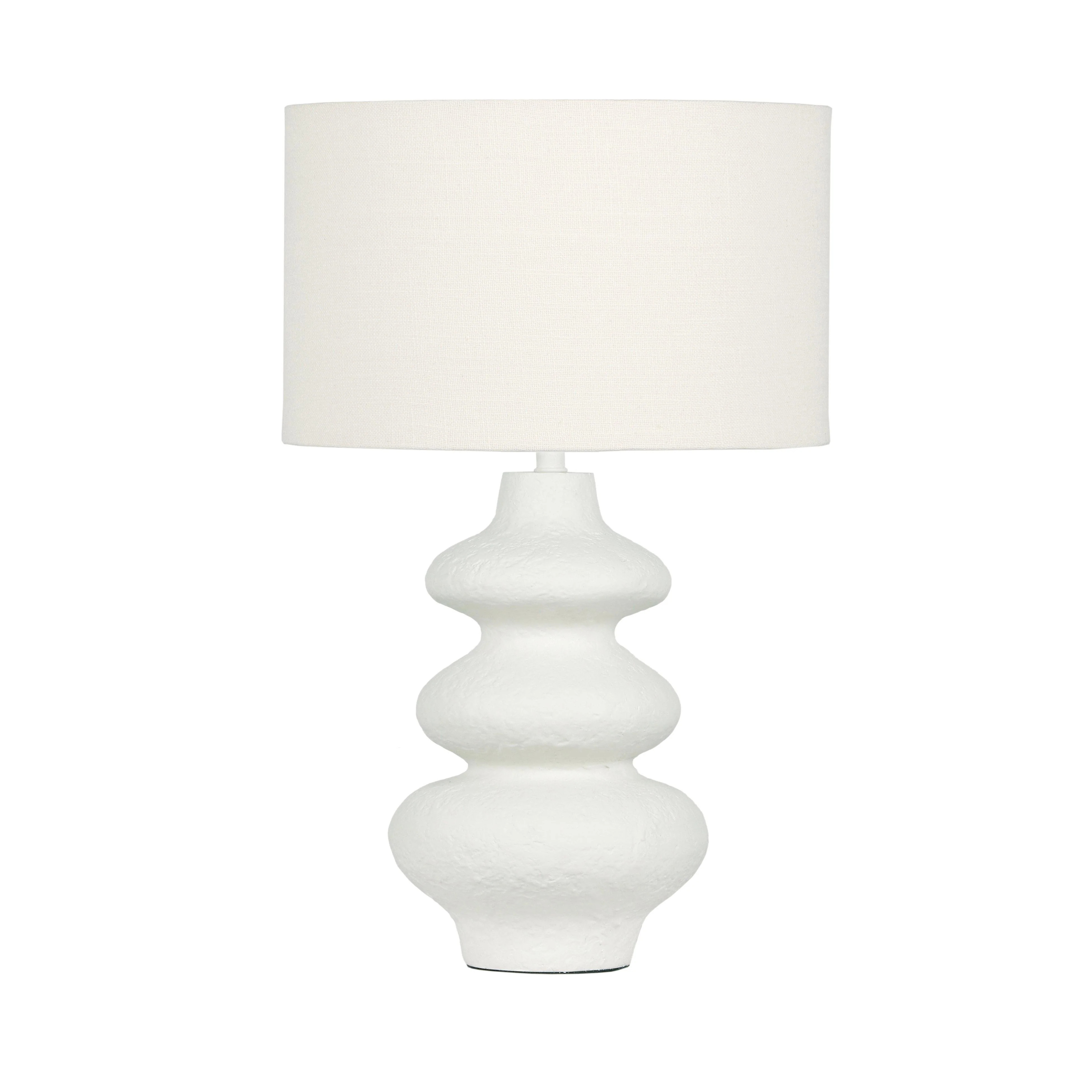 Riviera Cream Textured Table Lamp | TOV Furniture