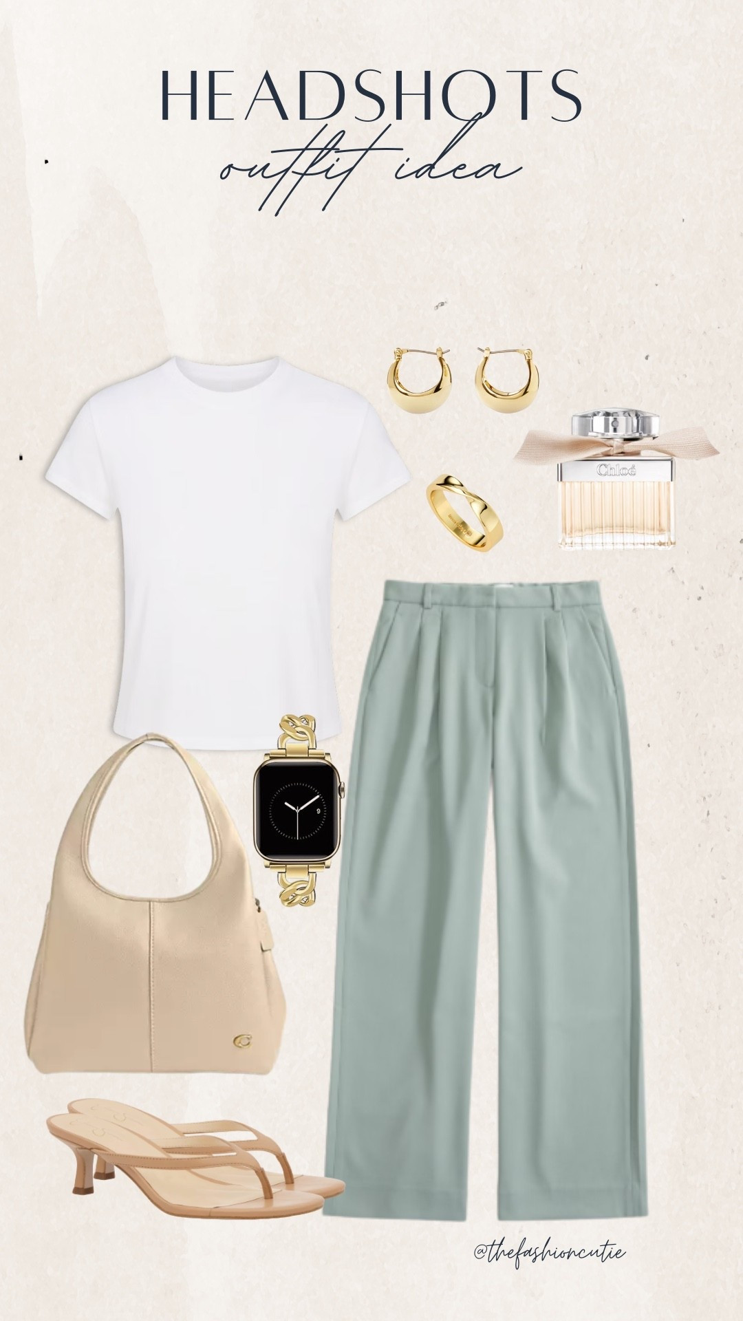 A minimal outfit that still looks polished for headshots or any pro setting. I love pairing soft sage trousers with a fitted tee, gold jewelry, and neutral accessories. Clean, classic, and still comfy.

#LTKShoeCrush #LTKWorkwear