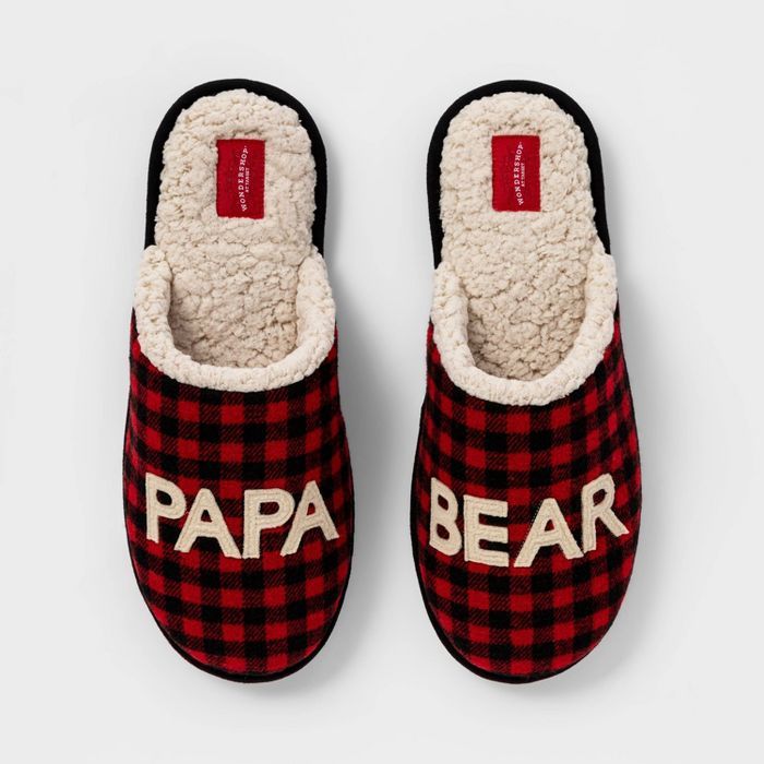 Men's Family Sleep Papa Bear Slide Slippers - Wondershop™ Red | Target