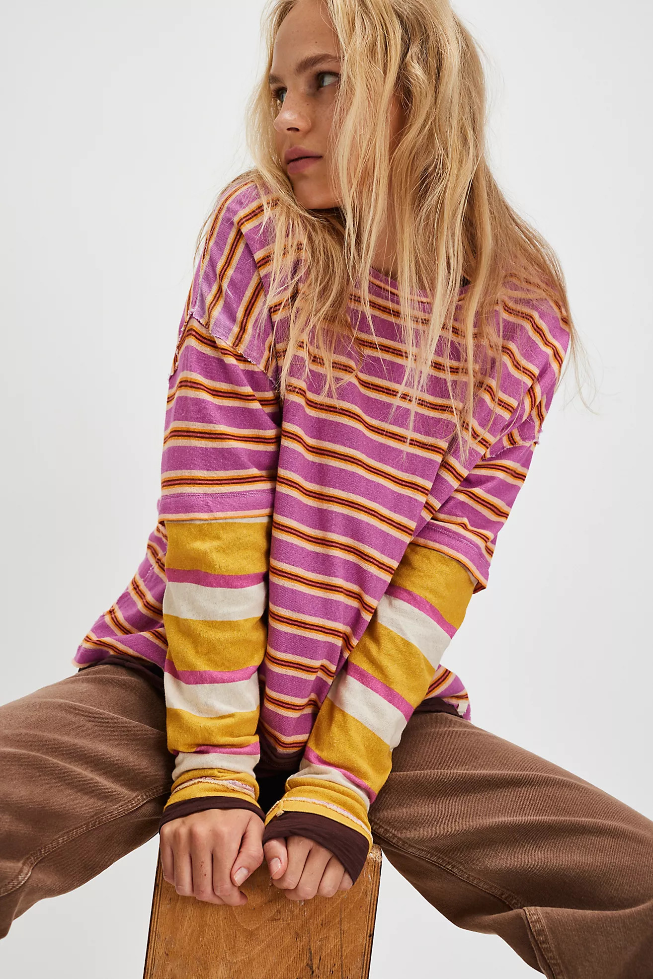 We The Free Nina Stripe Long-Sleeve Tee | Free People (Global - UK&FR Excluded)