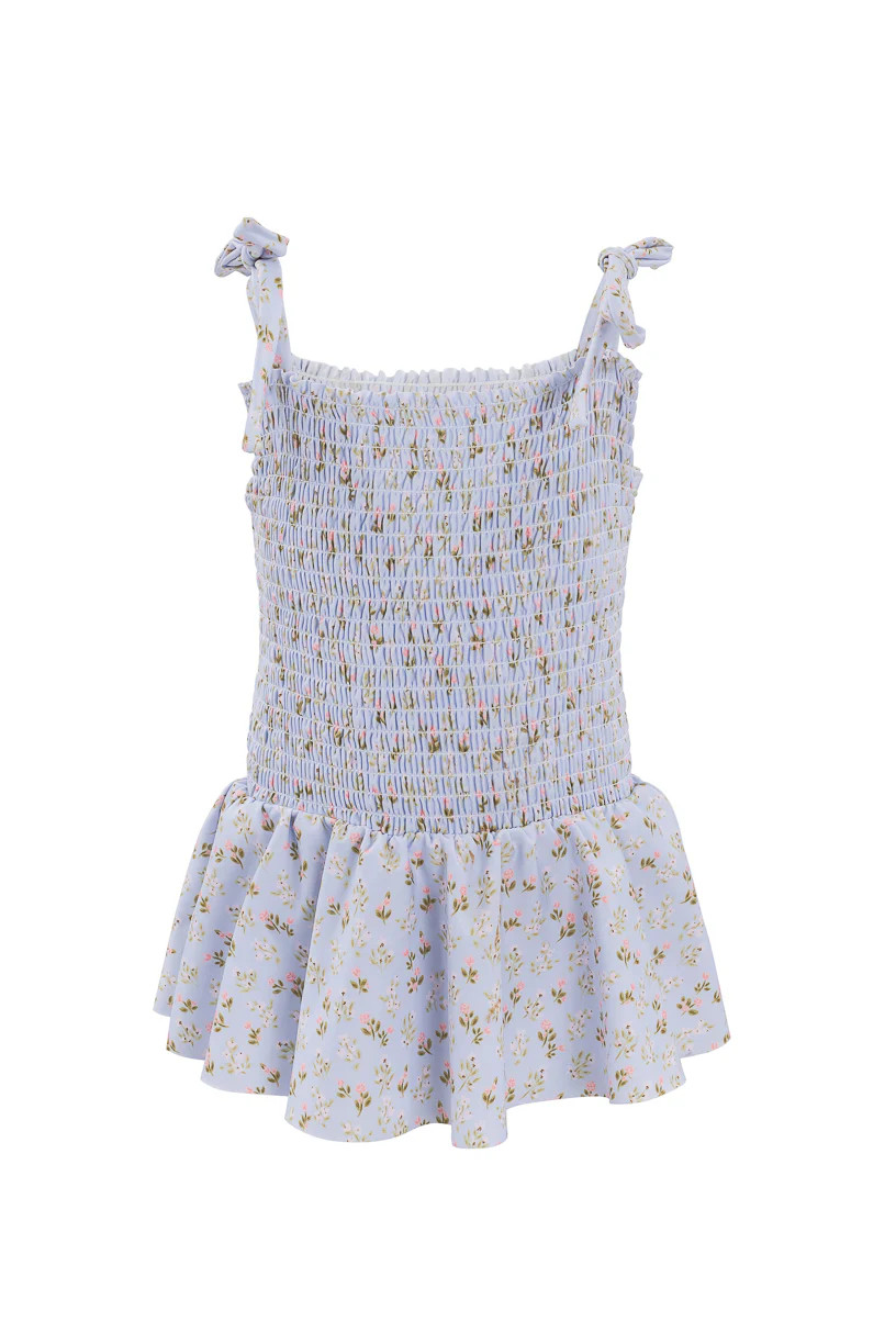 Mini Maggie One Piece in Blue Ditsy Floral | Ivy City Co