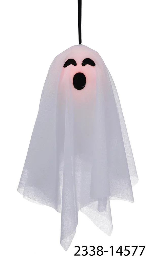 Halloween Plastic Color Changing Cute Face Ghost Hanging Decoration, 14 in, by Way To Celebrate -... | Walmart (US)