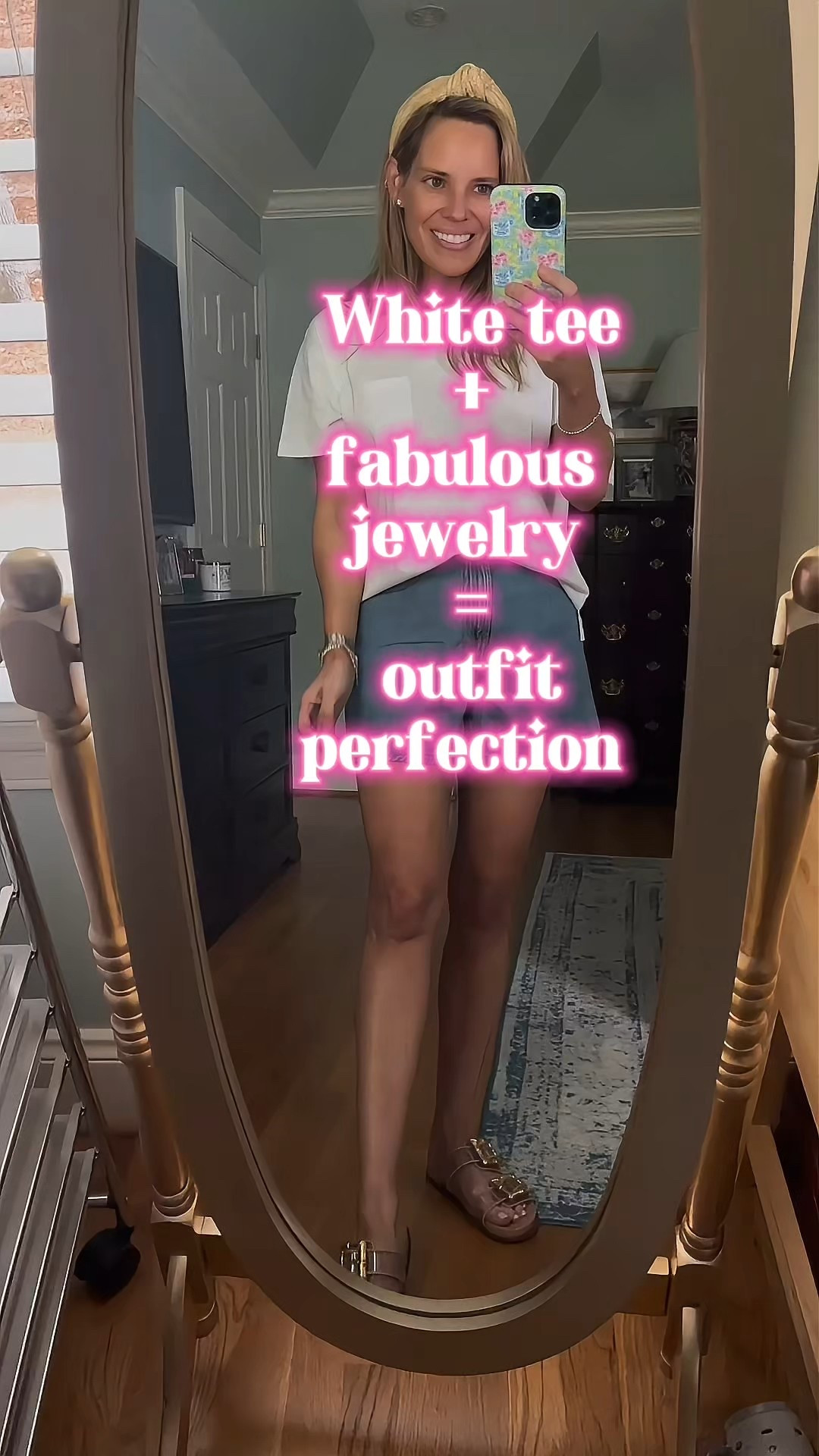 PREPPYREBEL for 10% off Melinda Maria Jewelry!
Comfy, classic, and under $10? YES please! This white pocket tee is my go-to everyday basic—just $8 and crazy soft! I’m wearing a size S and love the relaxed fit. I paired it with high-waisted denim shorts for that effortless summer vibe. Add in gold buckle sandals, a woven headband, and my Melinda Maria stack for the perfect blend of casual and polished!

Outfit details:
• White pocket tee (size S) – just $8 and comes in tons of colors!
• High-waisted denim shorts – relaxed fit, flattering length
• Gold slide sandals – luxe look for less
• Woven headband – adds texture and preppy charm
• Melinda Maria jewelry – use code PREPPYREBEL for 10% off
• Neutral mani + floral phone case = summer essentials

Perfect for: running errands, coffee dates, or mom-on-the-go looks!

Shop the look now on LTK!
#affordablefashion #everydaystyle #momstyle #summeroutfit #melindamaria #preppystyle #ltkunder50 #ltkcasual #basictee #mymmloveletter

#LTKOver40 #LTKFindsUnder50 #LTKFindsUnder100