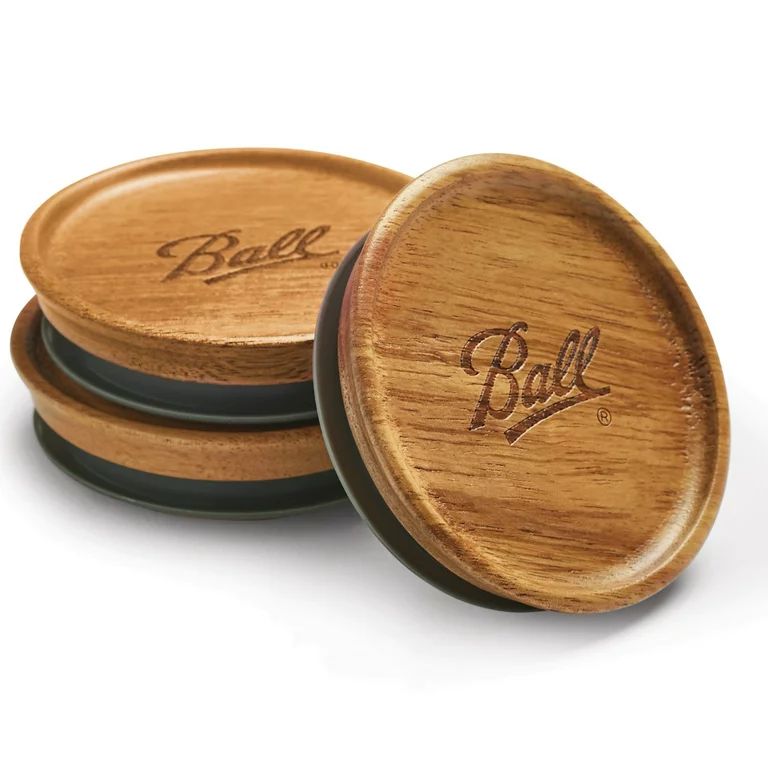 Ball Wooden Storage Lids, Regular Mouth, Ball Jar Lids, 3-Pack - Walmart.com | Walmart (US)