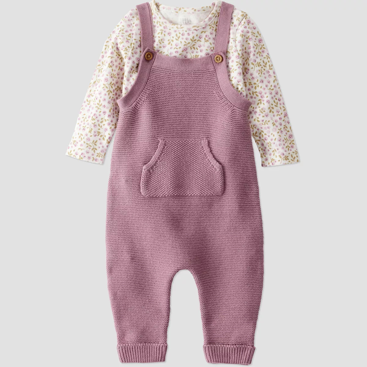 Little Planet By Carter's Organic Baby Girls' 2pc Sweater Overalls Set - Pink | Target