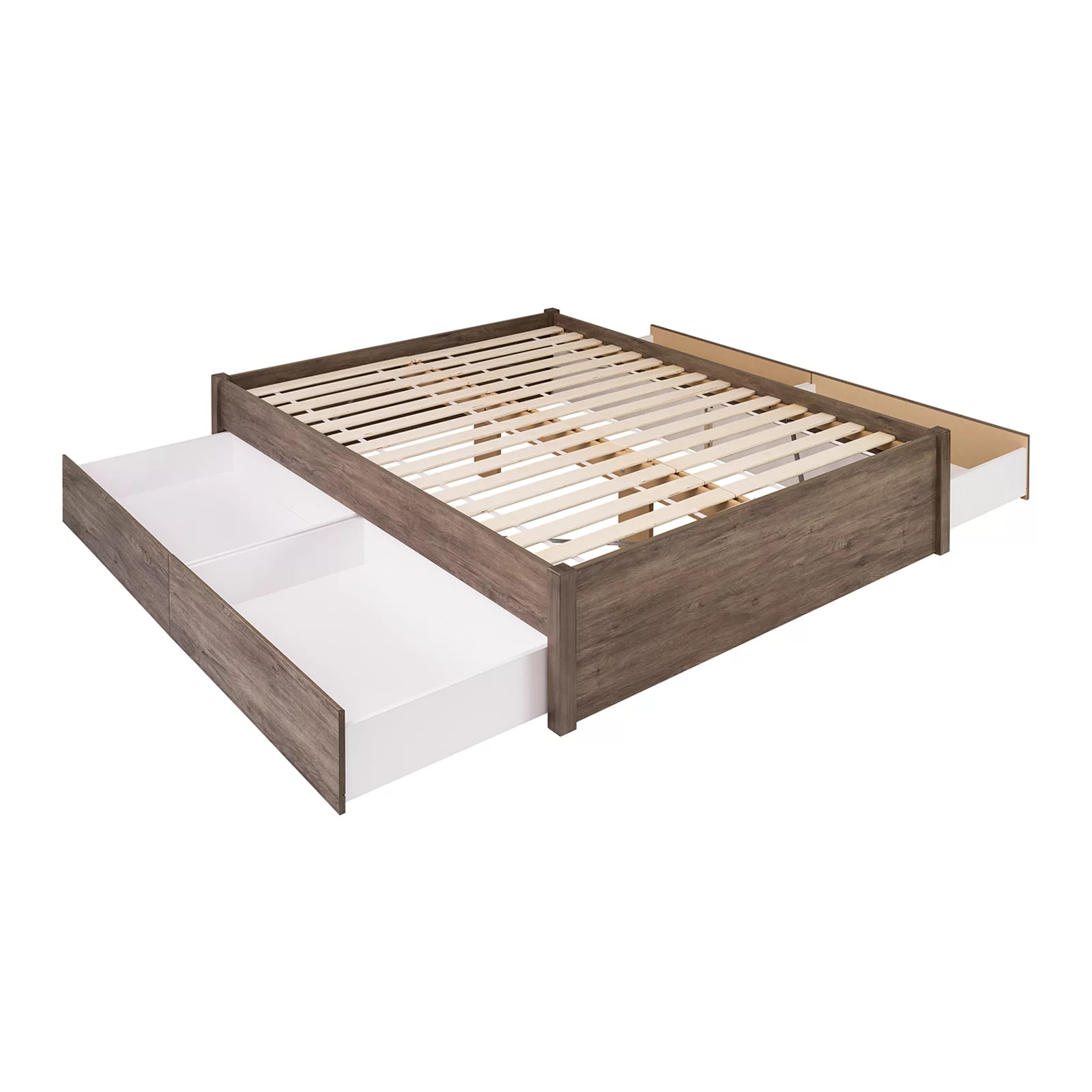 Prepac Select 4-Drawer Platform Bed, Grey, King | Kohl's