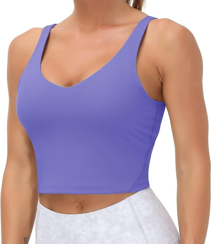 THE GYM PEOPLE Womens' Sports Bra Longline Wirefree Padded with Medium Support | Amazon (US)