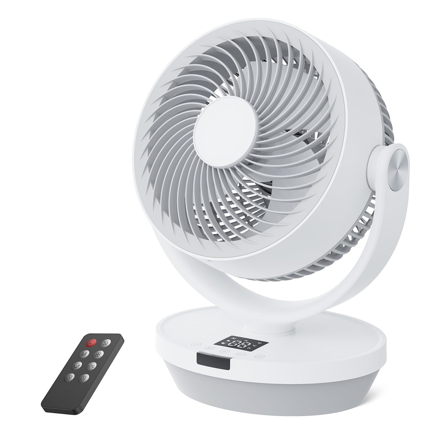 Fan for Bedroom, 13" Air Circulator Fans with Remote, 120°Vertical Manual +90°Oscillating Desk ... | Amazon (US)