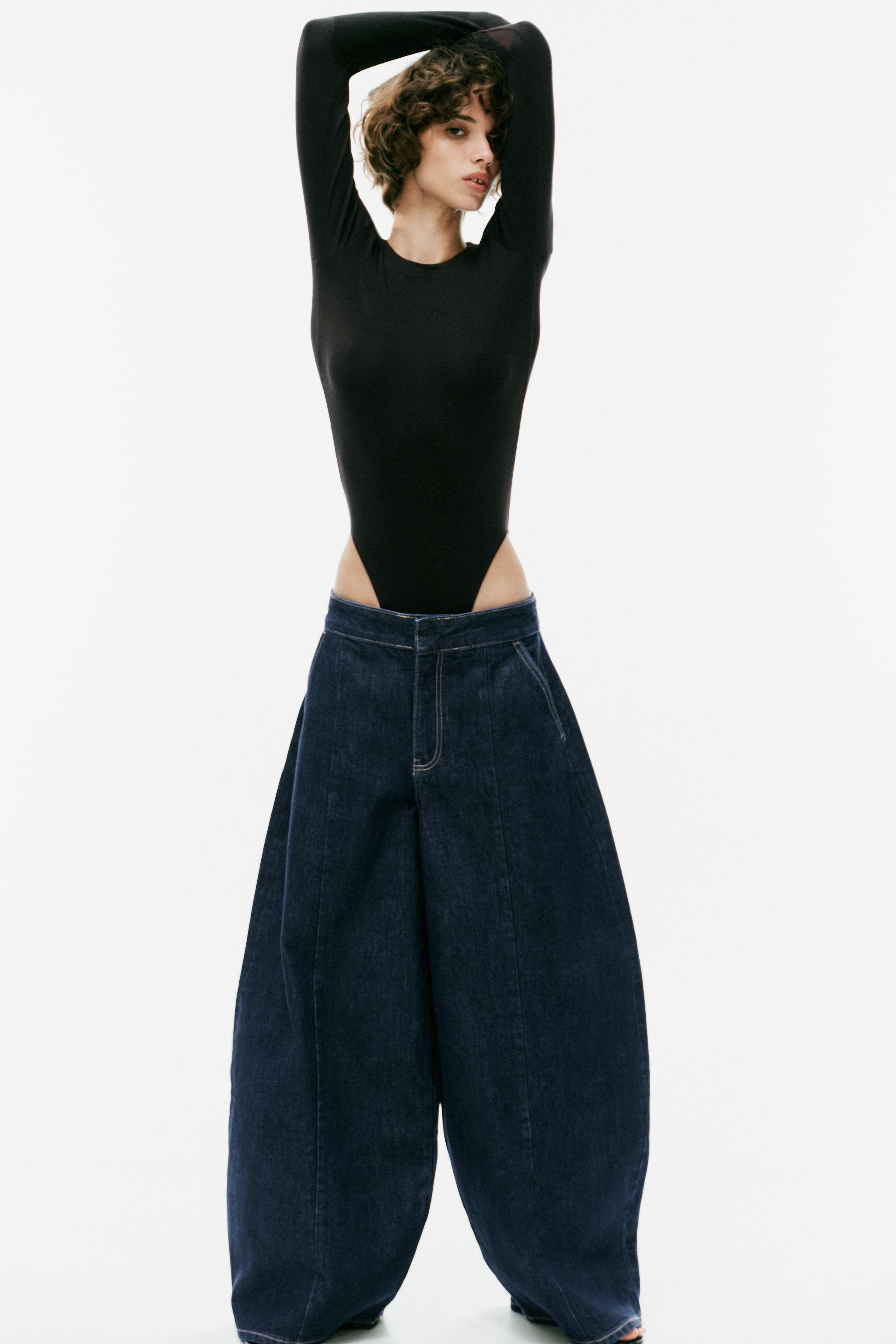 TRF SEAMED BALLOON JEANS | Zara Canada