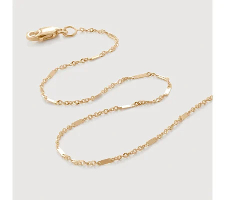 Gold Shimmer Chain Necklace 46cm/18' | Monica Vinader (Global)