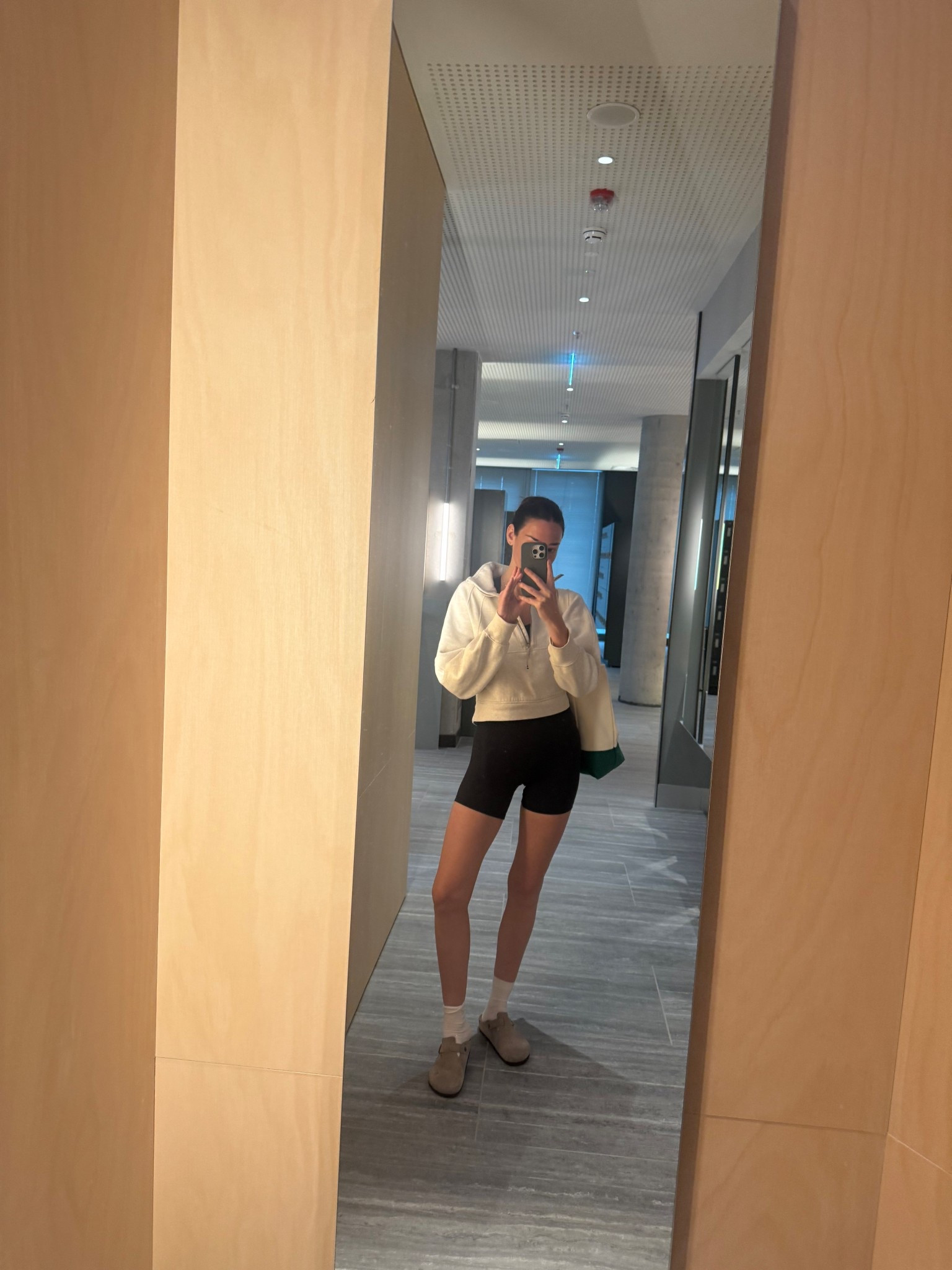 Lululemon girl 🤎 
Funnel neck jumper in grey 
Align black high waisted shorts 
White crew socks 
Birkenstocks 
Training bra 

*I’ve linked a few of my other favourite pieces from @lululemon also 

#LTKaustralia #LTKautumn #LTKfitness