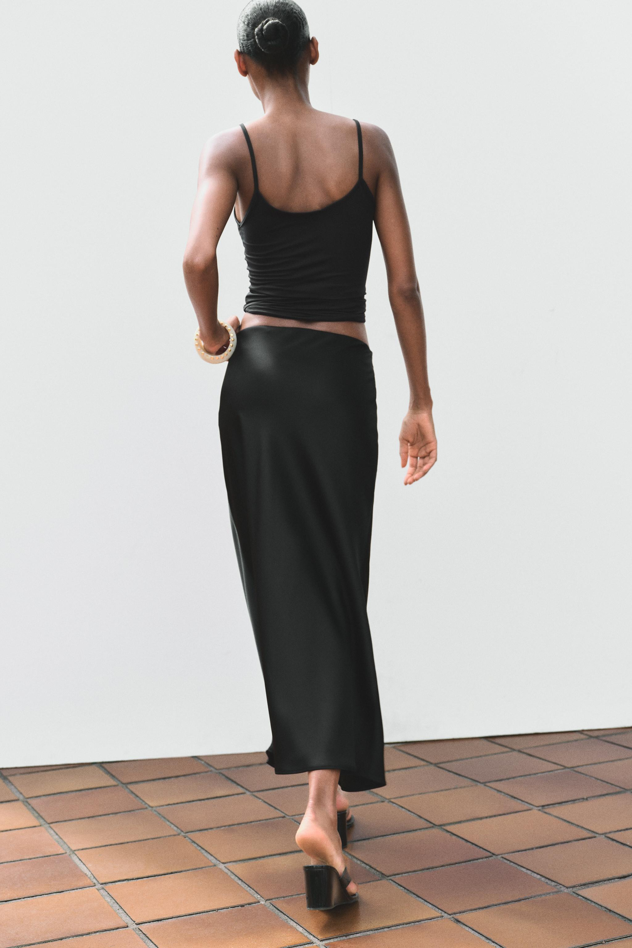 SATIN MIDI SKIRT | Zara US