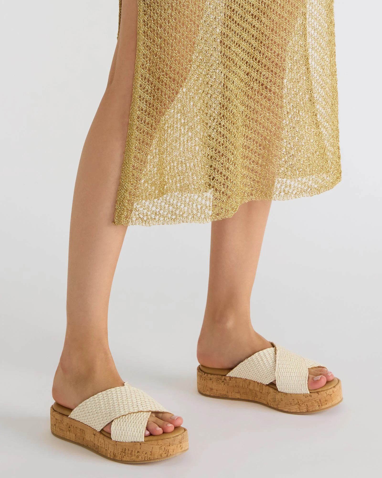TULUM Bone Raffia Platform Flatform Women's Sandal | Steve Madden (US)