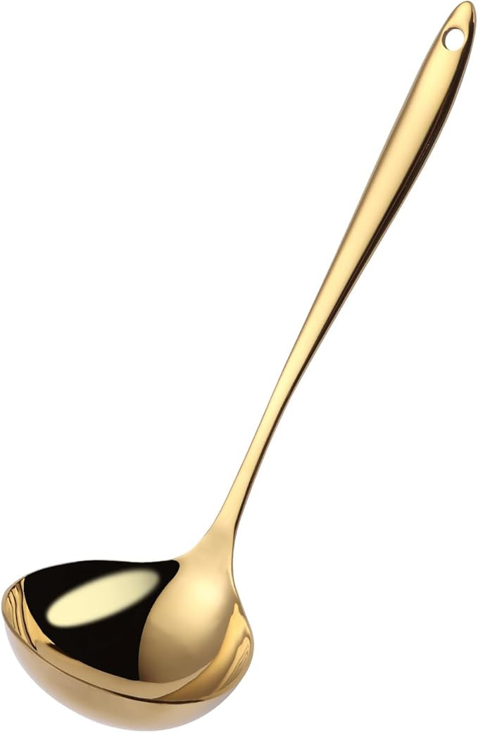4.Oz 18/10 Stainless Steel Kitchen Ladle Cooking Utensils with 11.8-Inch Handle,Heavy Duty Servin... | Amazon (US)