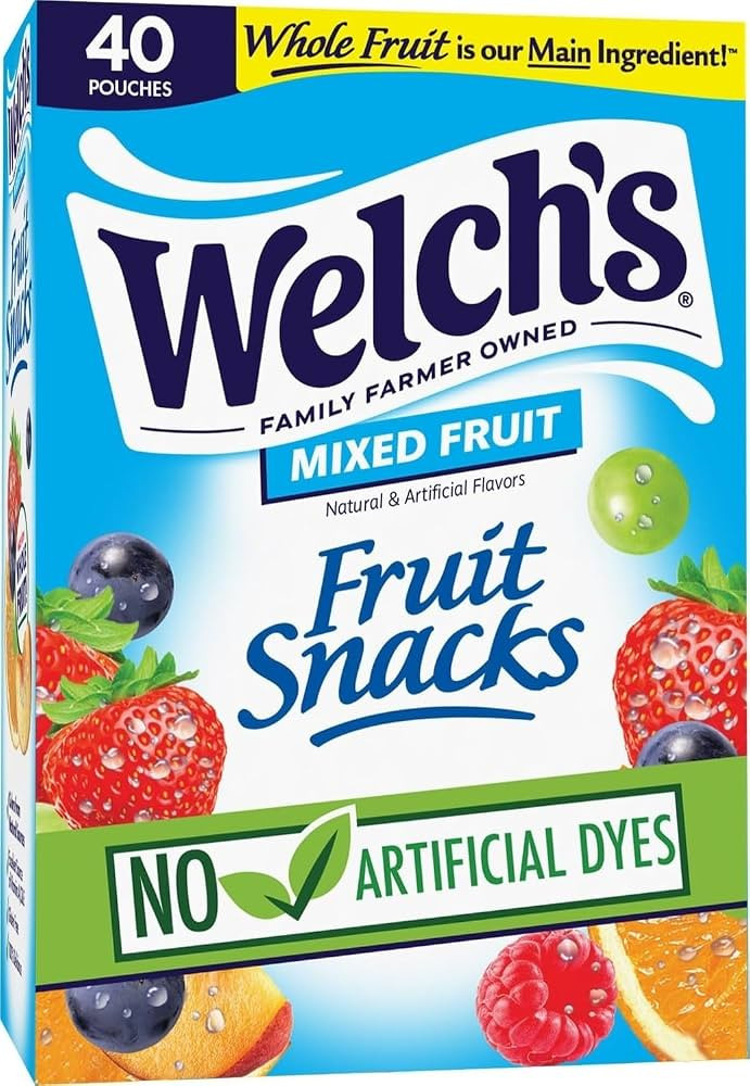 Welch's Fruit Snacks - Mixed Fruit Box - Kids Snacks - 0.8 Oz - 40 Pack | Amazon (US)