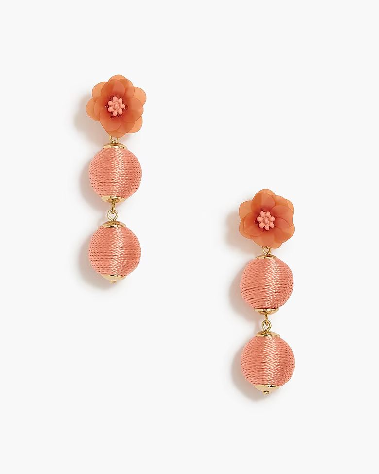 Wrapped floral earrings | J.Crew Factory