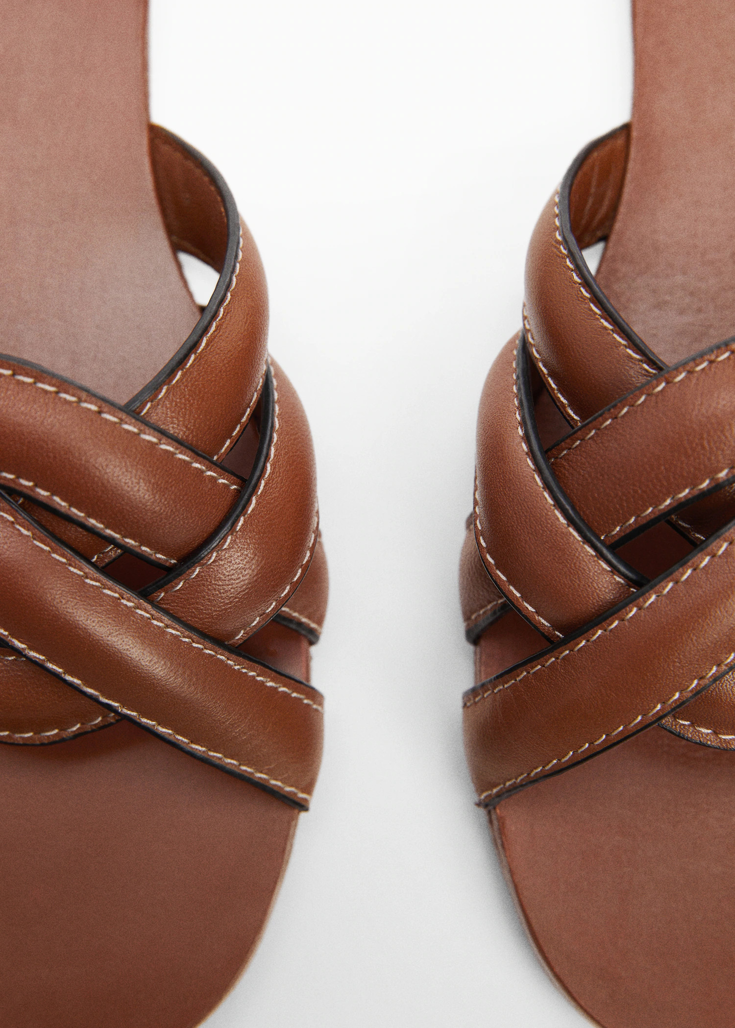 Leather straps sandals - Woman | MANGO United Kingdom | MANGO (UK)