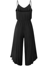 'Norah' V-neck Waist Tie Wide Leg Open Slit Jumpsuit (5 Colors) | Goodnight Macaroon