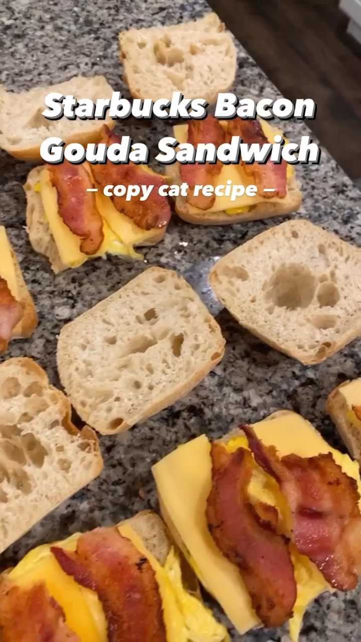 Starbucks Bacon Gouda copycat sandwich recipe. Supplies I used include silicone egg rings, small cutting boards and just your standard issue kitchen cutlery. Super simple, but definitely recommend the egg rings if you don’t already own some!

#LTKWatchNow #LTKHome #LTKFindsUnder50