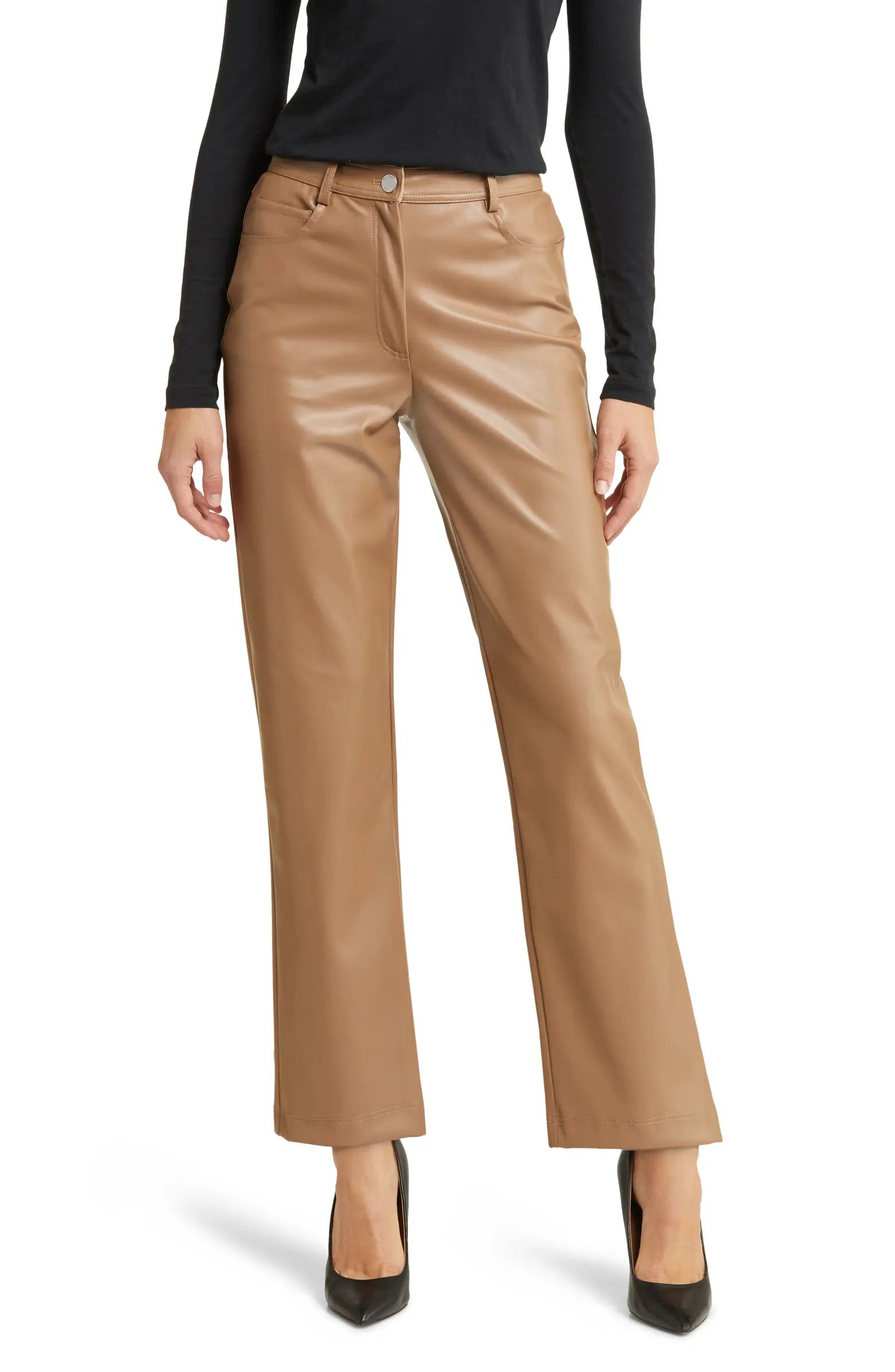 5-Pocket Faux Leather Pants | Nordstrom