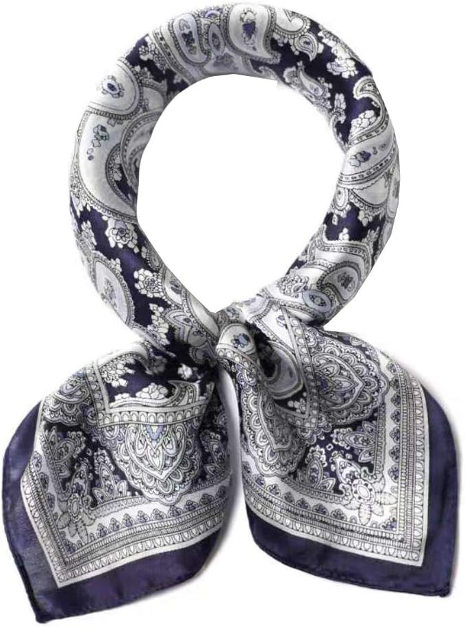 100% Mulberry Silk Scarf -21” Square Neckerchief with Gift Packed | Amazon (US)