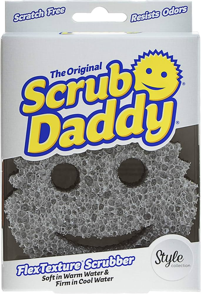 Scrub Daddy Smiling Scrubber, Grey - Scratch-Free Multipurpose Dish Sponge - BPA Free & Made with... | Amazon (US)