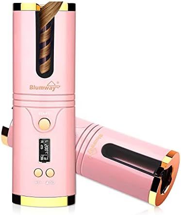 Cordless Auto Hair Curler, Portable Hair Curling Wand Rechargeable Automatic Curling Iron with LC... | Amazon (US)