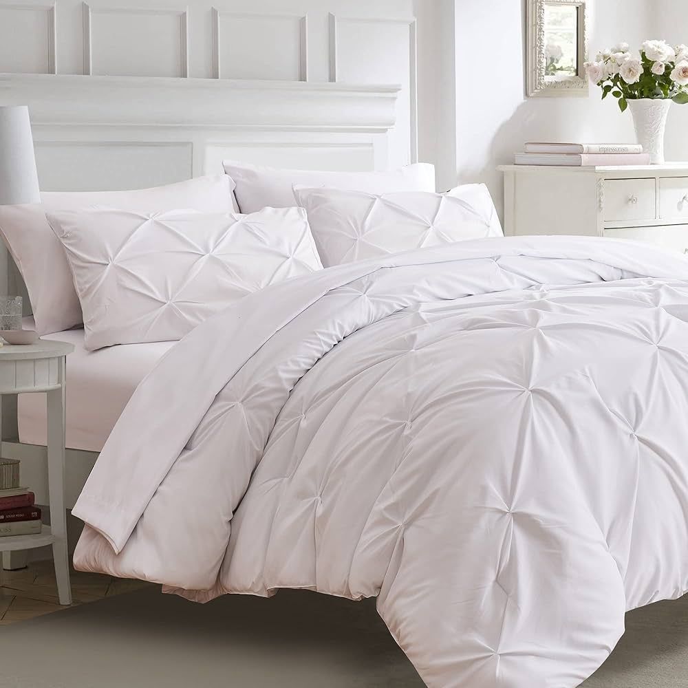Ubauba Queen Comforter Set with Sheets-Bed in a Bag 7 Piece White Comforter Set Queen with Comfor... | Amazon (US)